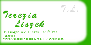 terezia liszek business card